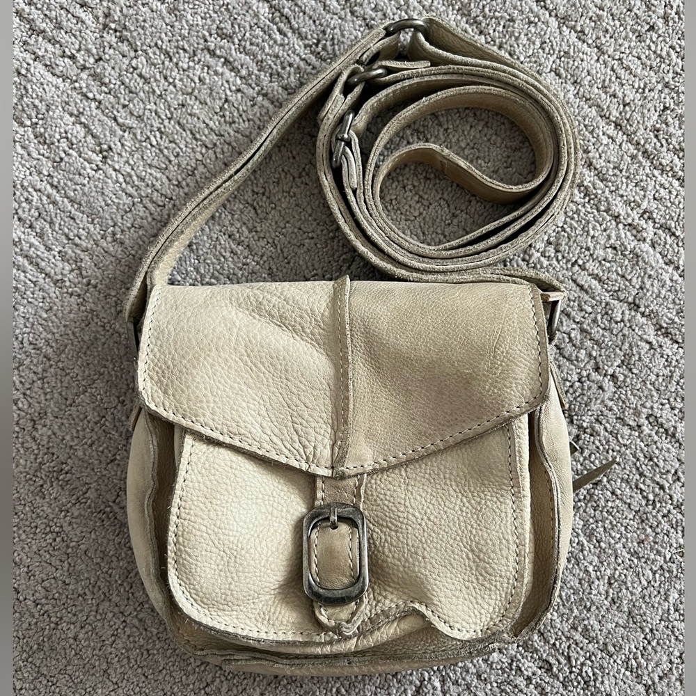 Anthropologie Cut N Paste Leather Crossbody Bag